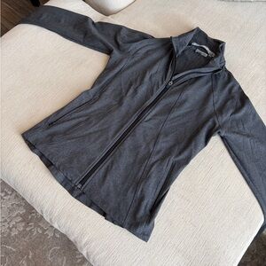 Women’s Athleta Gray Full Zip-Up Athletic Jacket Size Small Like New Condition